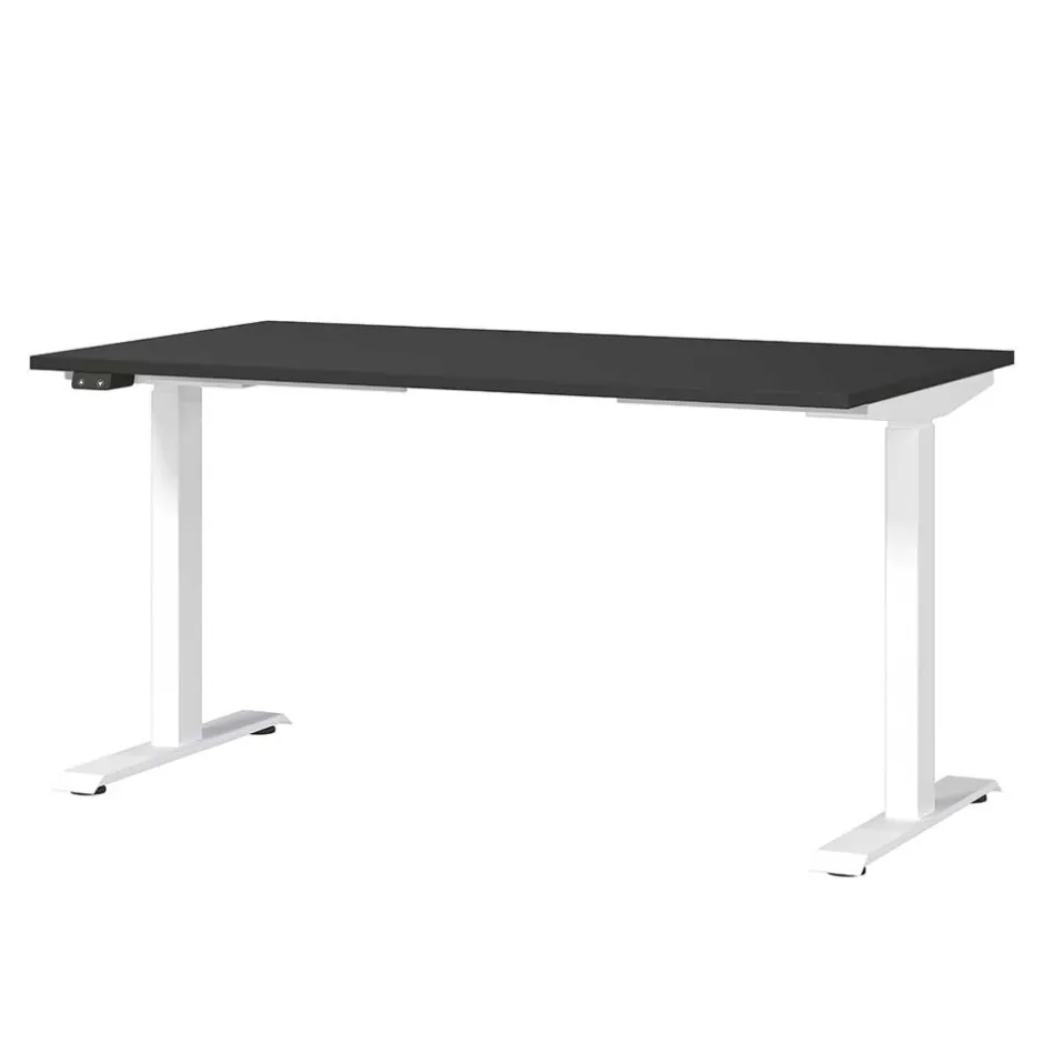 Wohnen Höhenverstellbarer Schreibtisch in Dunkelgrau - Vlatin