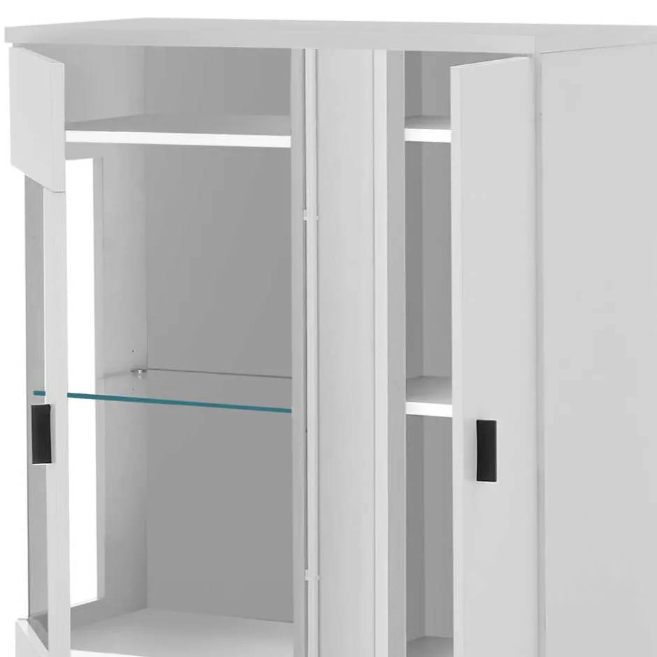 Wohnen Highboard & TV Board & Wandboard mit LED - Tirol (dreiteilig)