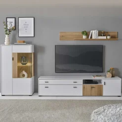 Highboard & TV Lowboard & Wandboard Set - Nenaloro (dreiteilig)^Wohnen New