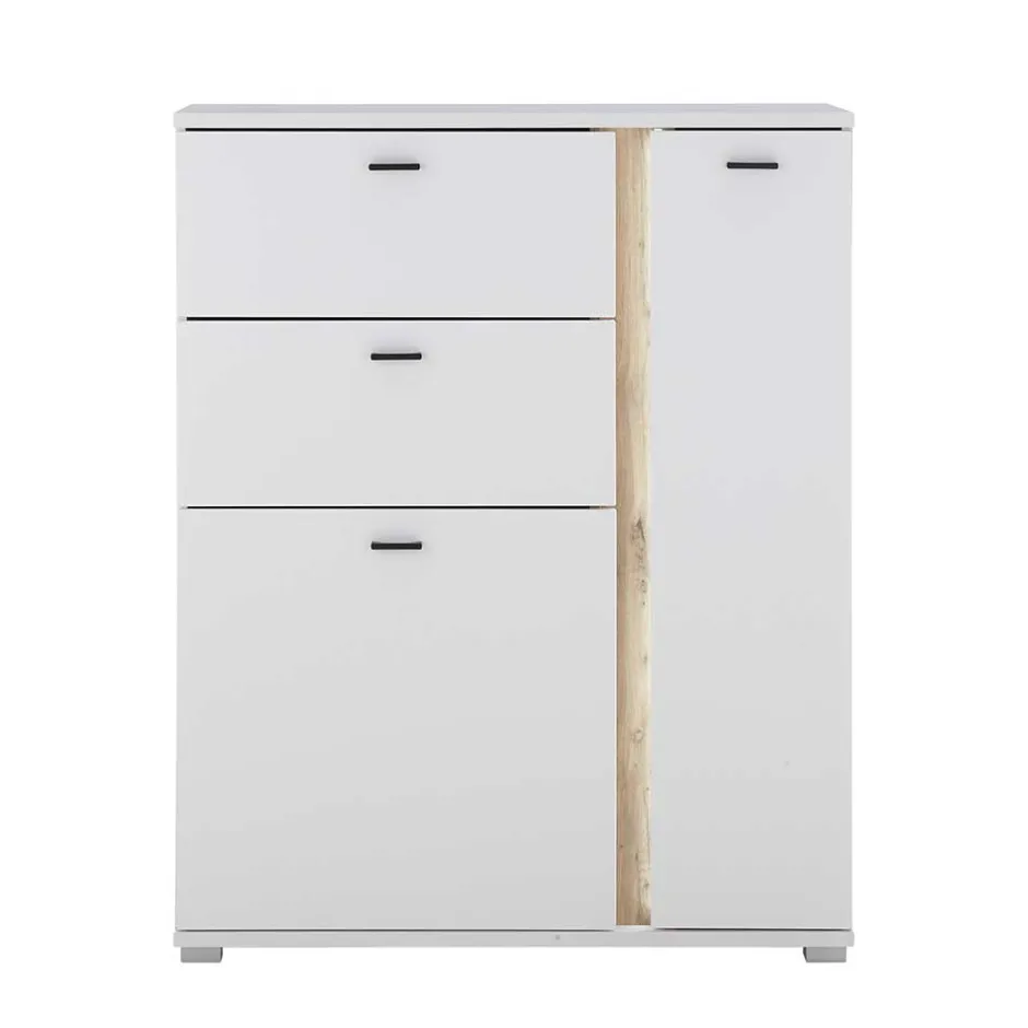 Wohnen Highboard & TV Lowboard & Wandboard Set - Racelyn (dreiteilig)