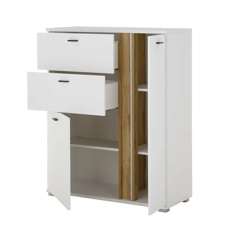 Wohnen Highboard & TV Lowboard & Wandboard Set - Racelyn (dreiteilig)