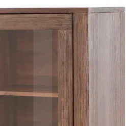 Wohnen Highboard aus Akazie Massivholz und Glas - Ruffes