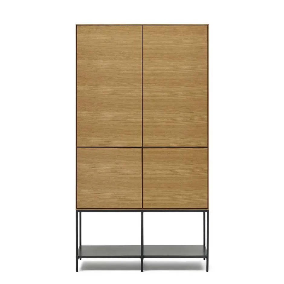 Wohnen Highboard in Eichefarben und Anthrazit - Utperio