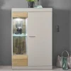 Wohnen Highboard in Hellgrau & Zinneiche NB - Lioscas