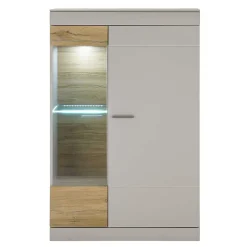 Wohnen Highboard in Hellgrau & Zinneiche NB - Lioscas