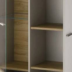 Wohnen Highboard in Hellgrau & Zinneiche NB - Lioscas