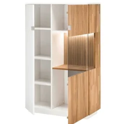 Wohnen Highboard in Weiß und Eiche Bianco - Miloris