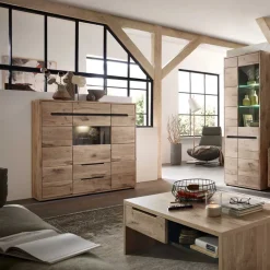 Highboard mit 3 Türen & 2 Schubladen - Zelio^Wohnen Sale