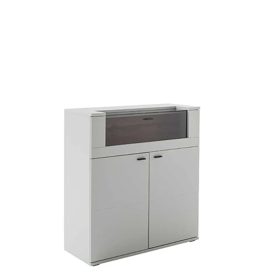 Wohnen Highboard mit Glas Klappe & zwei Türen - Apulco