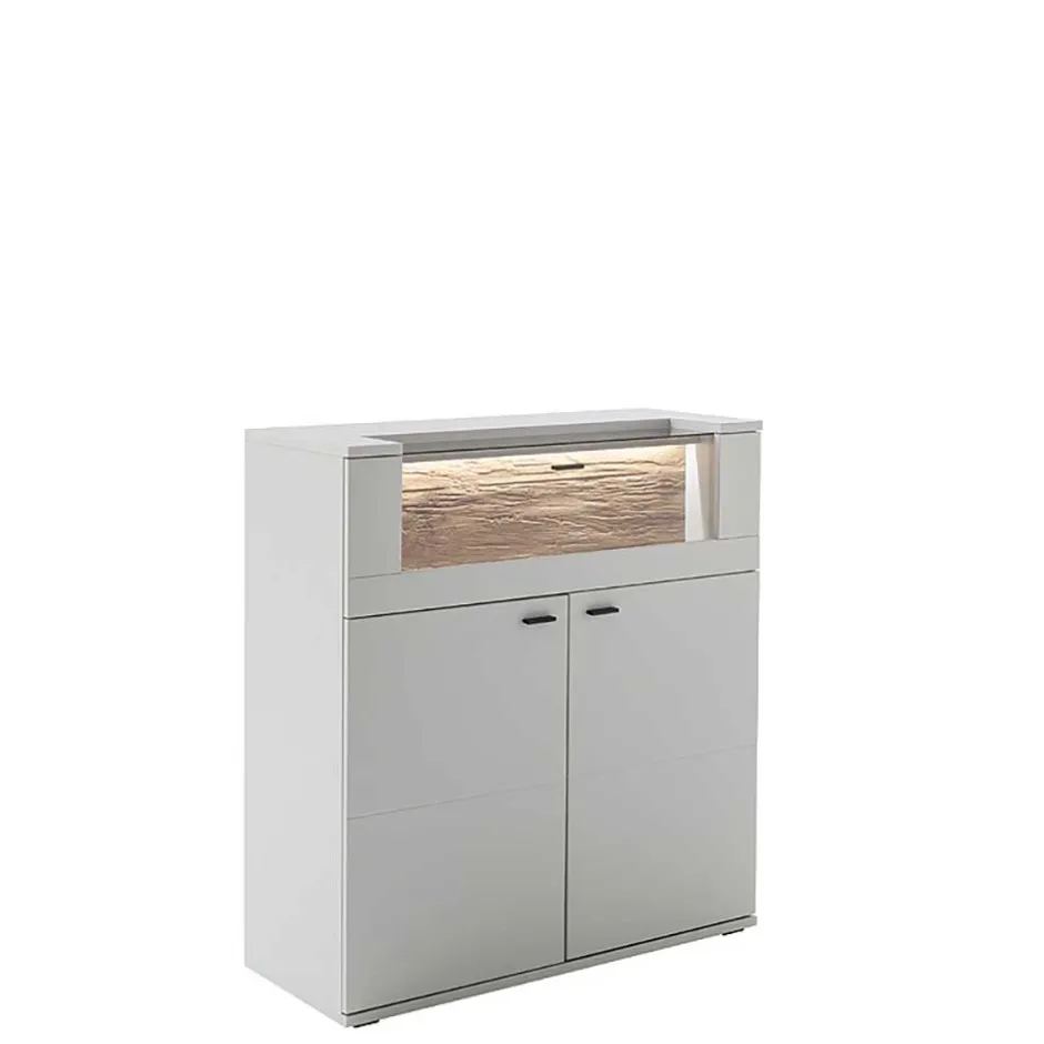 Wohnen Highboard mit Glas Klappe & zwei Türen - Apulco