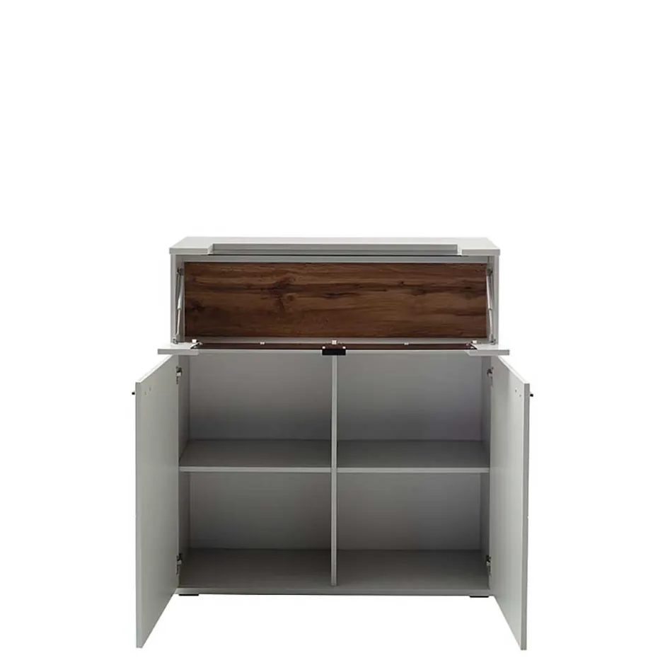 Wohnen Highboard mit Glas Klappe & zwei Türen - Apulco