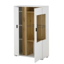 Wohnen Highboard mit Glas und Licht modern - Racelyn
