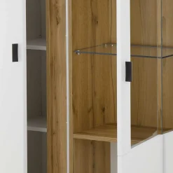 Wohnen Highboard mit Glas und Licht modern - Racelyn