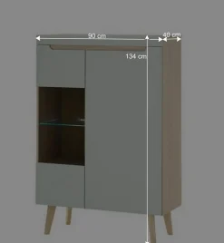 Highboard mit Glaseinsatz - Armina^Wohnen Sale