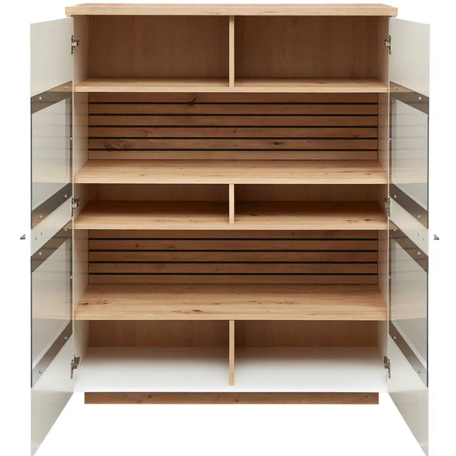 Highboard mit Glaseinsätzen 2-türig - Niam^Wohnen Clearance