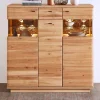 Wohnen Highboard mit Glaseinsätzen in Esche - Cassna