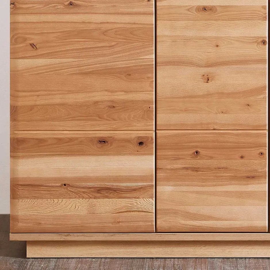 Wohnen Highboard mit Glaseinsätzen in Esche - Cassna