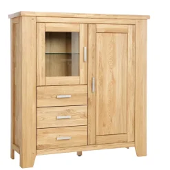 Highboard mit Glastür & Tür & drei Schubladen - Miarizia^Wohnen