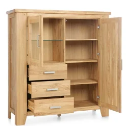 Highboard mit Glastür & Tür & drei Schubladen - Miarizia^Wohnen