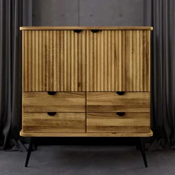 Wohnen Highboard mit vier Schubladen & zwei Türen - Casarius