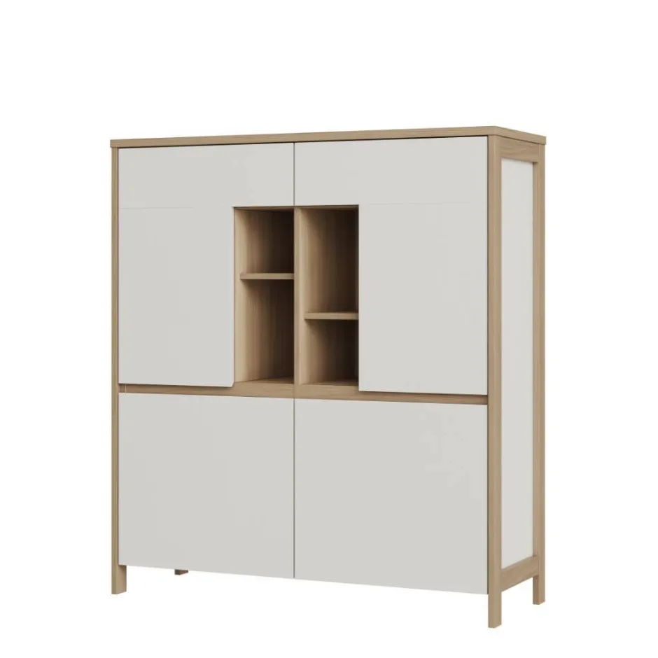 Wohnen Highboard und TV-Board und Wandboard Set - Ovidio (dreiteilig)