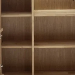 Wohnen Highboard Vitrine aus hellem Asteiche Massivholz - Losiamos