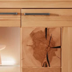 Highboard Vitrine aus Kernbuche Massivholz - Sarosca^Wohnen