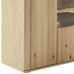 Highboard Vitrine in Asteiche Hell - Jevedaz^Wohnen Online