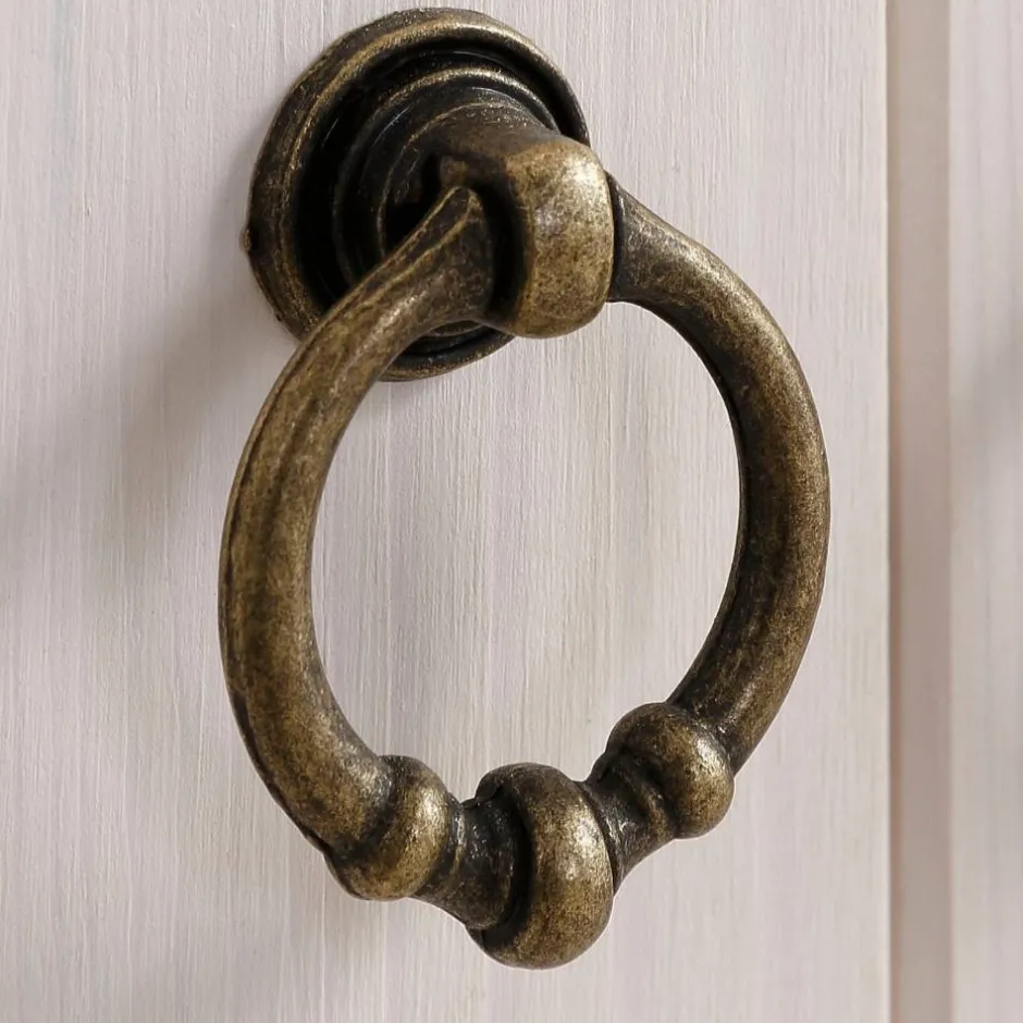 Wohnen Highboard Vitrine in Weiß und Kiefer Honig - Zentra