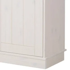 Wohnen Highboard Vitrine in Weiß und Kiefer Honig - Zentra