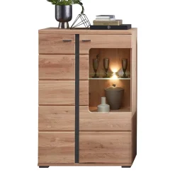 Highboard Vitrine mit LED Beleuchtung - Latenda^Wohnen Clearance