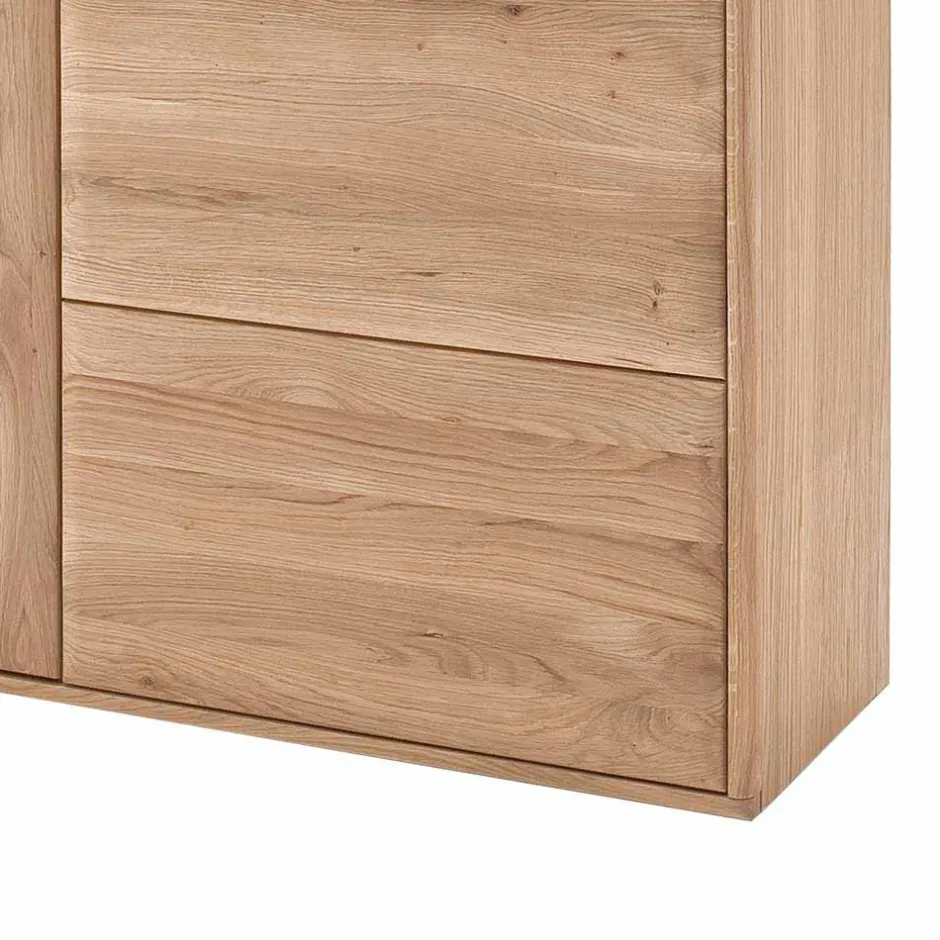 Highboard Vitrine Vernella aus Eiche hell geölt^Wohnen Clearance