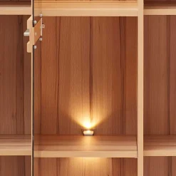 Highboard Vitrinenschrank aus Kernbuche massiv - Amyonta^Wohnen Discount