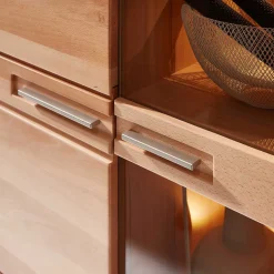 Highboard Vitrinenschrank aus Kernbuche massiv - Amyonta^Wohnen Discount