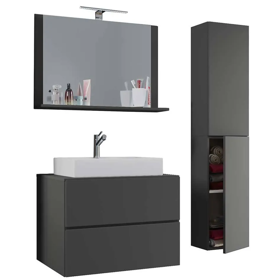 Wohnen Hänge-Badezimmermöbel modern - Luzern (dreiteilig)