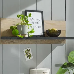 Hängeboard in Holz verwittert & Anthrazit - Garisa^Wohnen Outlet