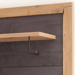 Hängegarderobe in Dunkelgrau und Wildeiche - Carry^Wohnen Hot