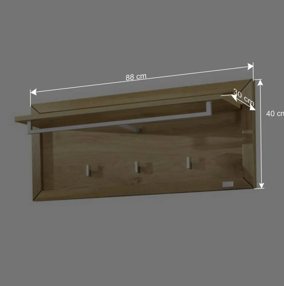 Wohnen Hängegarderobe Natrius aus Wildeiche Massivholz