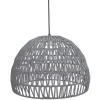 Hängeleuchte aus grauem Kordelgeflecht - Elfrid^Wohnen Online