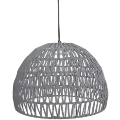Hängeleuchte aus grauem Kordelgeflecht - Elfrid^Wohnen Online