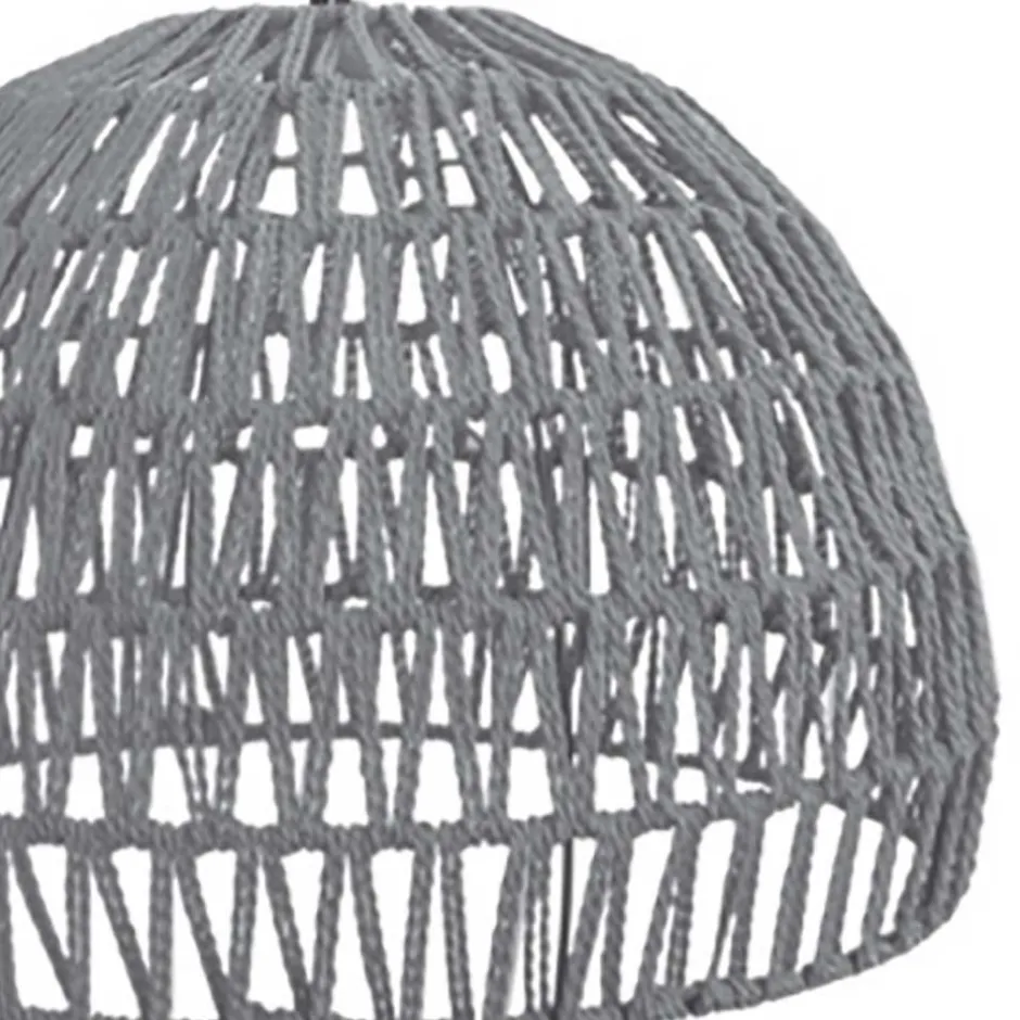 Hängeleuchte aus grauem Kordelgeflecht - Elfrid^Wohnen Online