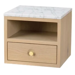 Wohnen Hänge-Nachtkommode in Eiche White Wash - Loppa