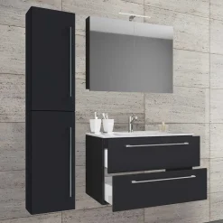 Wohnen Hängende Badeinrichtung in Schwarz - Gloriella (dreiteilig)