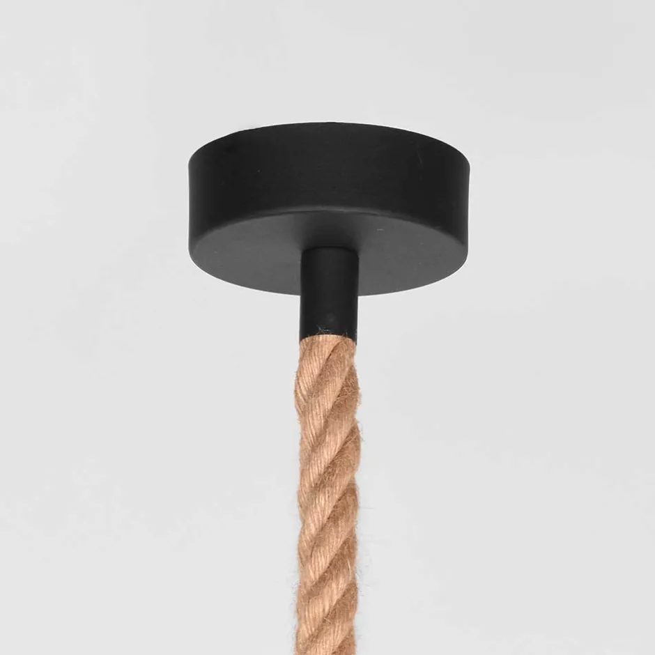 Wohnen Hängende Industrial Lampe in Schwarz Metall - Rock