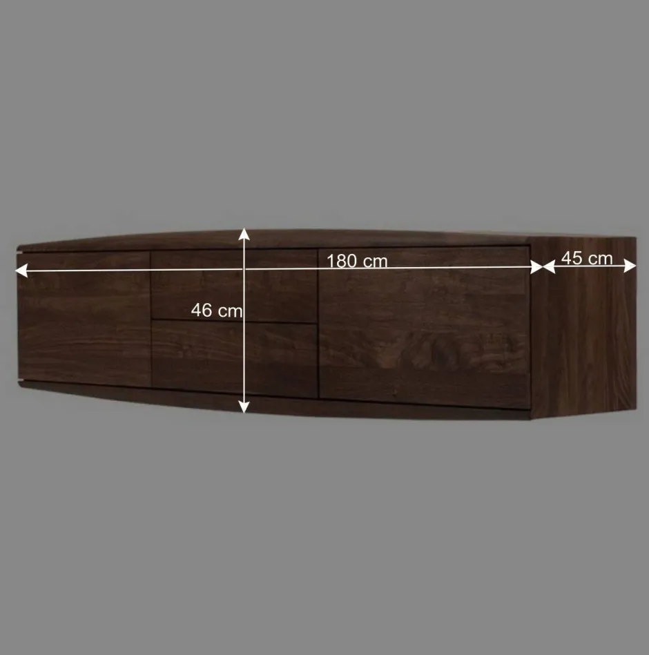 Hängende Kommode aus Nussbaum Massivholz - Amelie^Wohnen