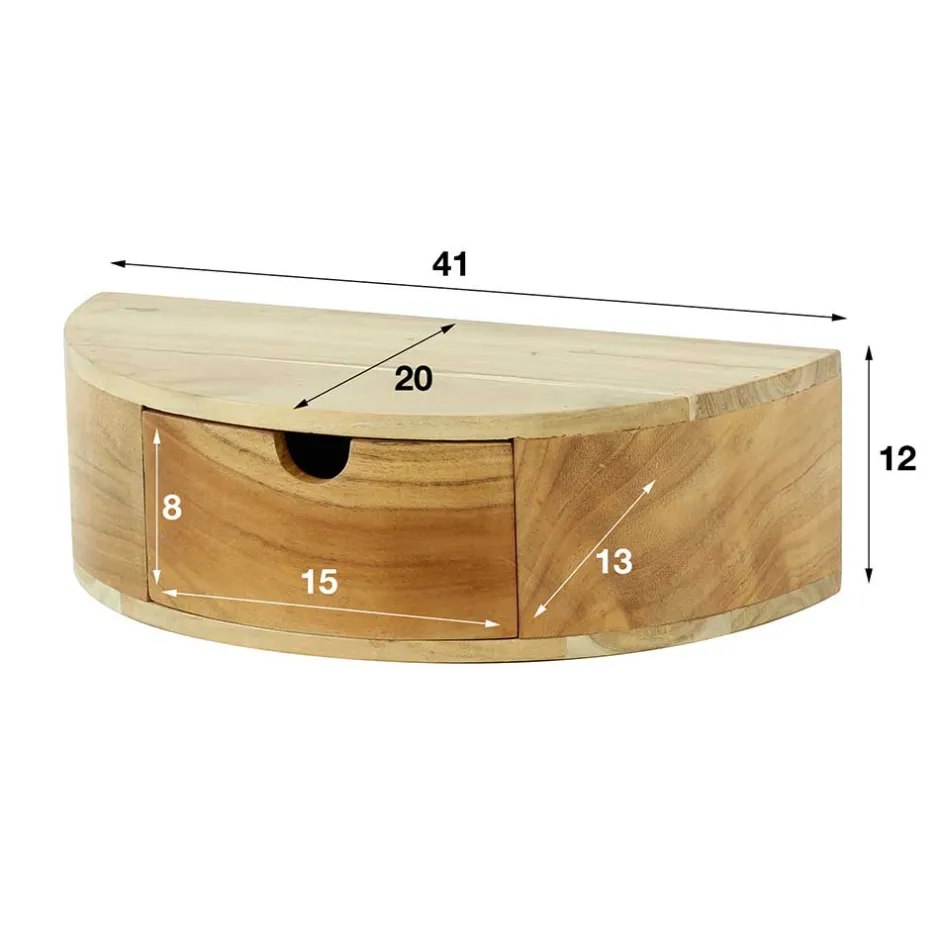 Hängende Nachtkonsole halbrund - Lessia^Wohnen Online