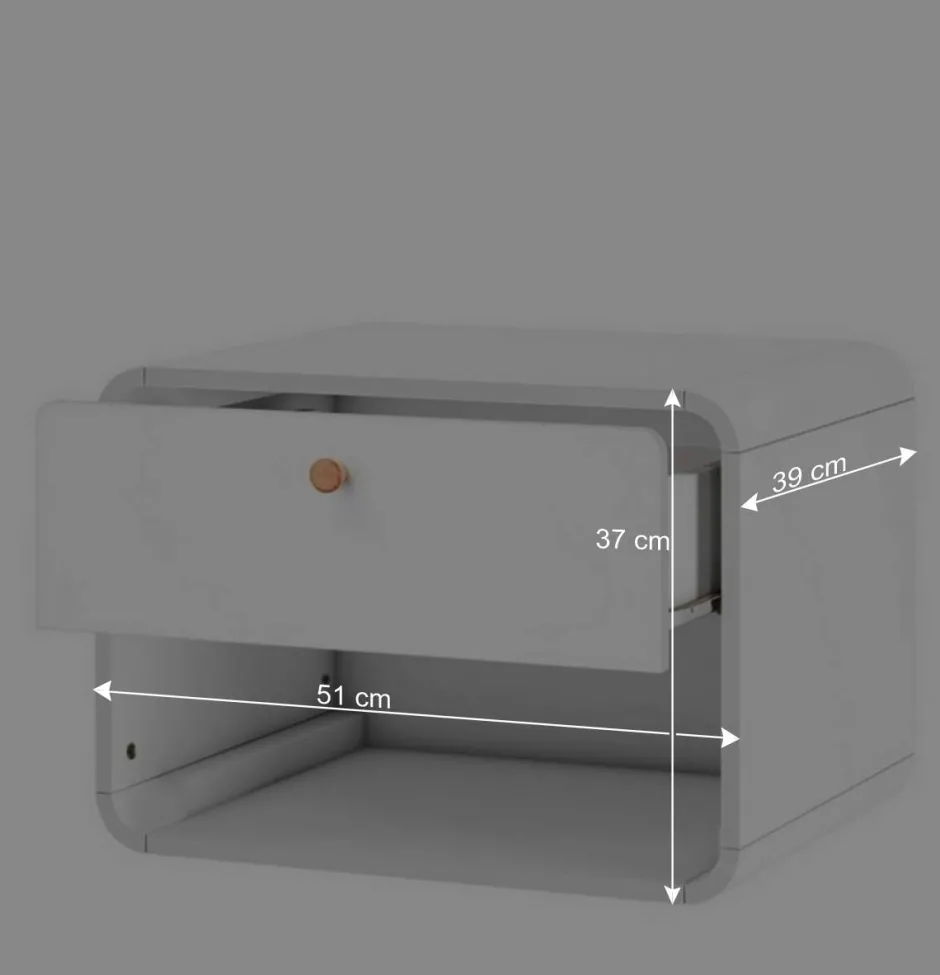 Hängende Nachtkonsole im Scandi Chic - Kolreva^Wohnen Clearance