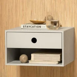 Hängende Nachtkonsole in Hellgrau - Philadela^Wohnen Hot