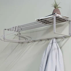 Wohnen Hängende Stahlgarderobe in Taupe - Satroni
