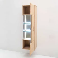 Hängende Vitrine in Eiche Bianco teilmassiv Pontros 1-türig^Wohnen New